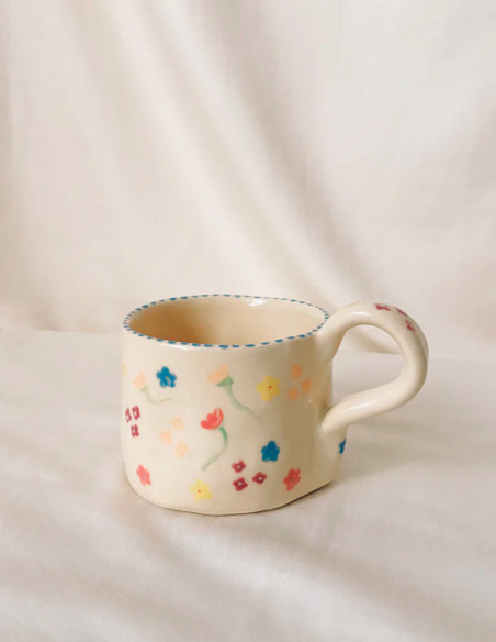Handmade Ceramic Floral Mug