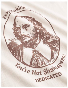 Camiseta Shakespeare Drama Blanco Roto