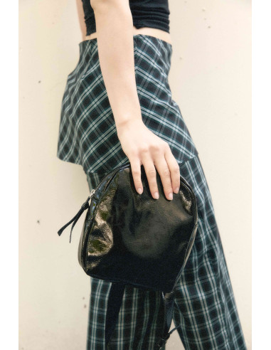 Shoulder Strap Bag Patent Leather Bag by The Hands