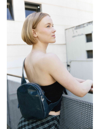 Shoulder Strap Bag Patent Leather Bag by The Hands