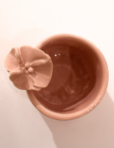 Small Handmade Flower Ceramic Mug