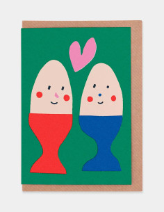 Eggs Greetings Card By Sue Doeksen