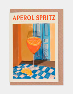 Aperol Spritz Greetings Card Elin PK