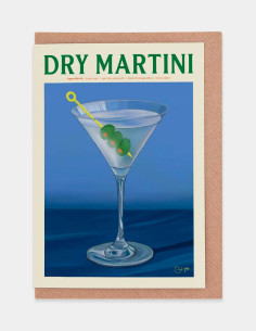 Dry Martini Greetings Card Elin PK