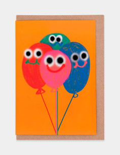 Balloons Greetings Card By Jon Burgerman