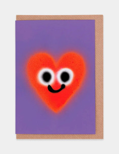 Heart Greetings Card By Jon Burgerman