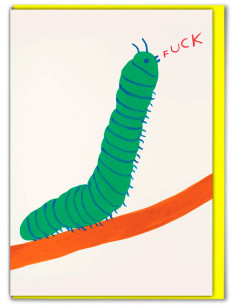 Funny Greetings Card By David Shrigley - Caterpillar