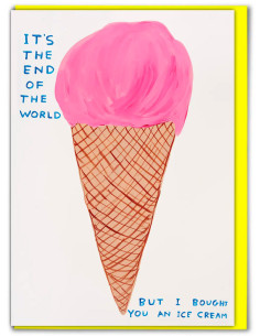 Funny Greetings Card By David Shrigley - End of the World