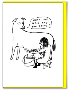 Funny Greetings Card By David Shrigley - What the Hell