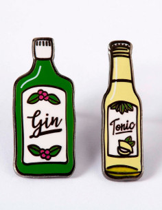 Gin and Tonic Enamel Pin Set