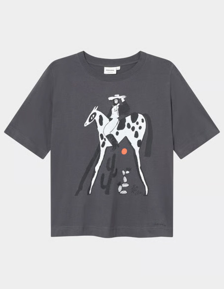T-shirt Cowgirl Charcoal