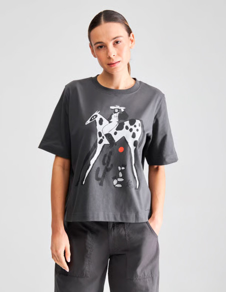 T-shirt Cowgirl Charcoal