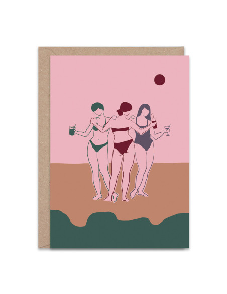 3 graces Greetings Card By The Hands