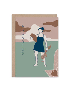 Aquarius Greetings Card By The Hands
