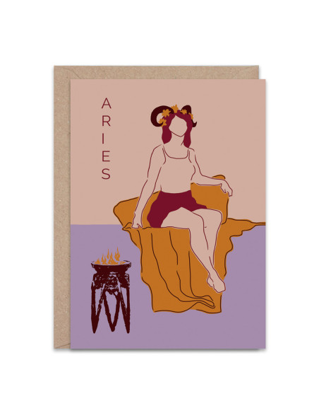 Aries Greetings Card By The Hands