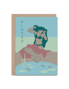 Pisces Greetings Card By The Hands