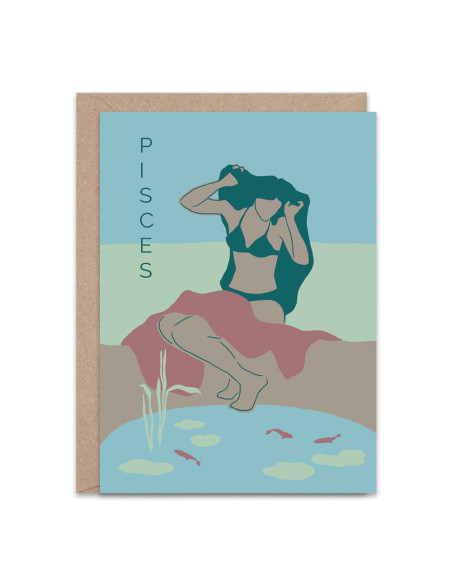 Pisces Greetings Card By The Hands