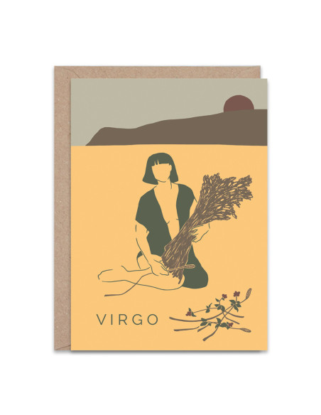 Virgo Greetings Card By The Hands