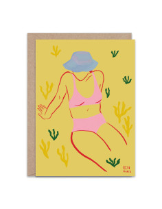 Bikini Greetings Card By En Marte