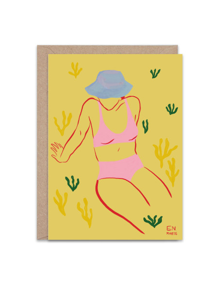 Bikini Greetings Card By En Marte