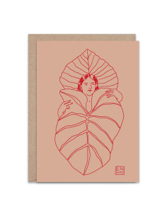 Chica Hoja Greetings Card By En Marte