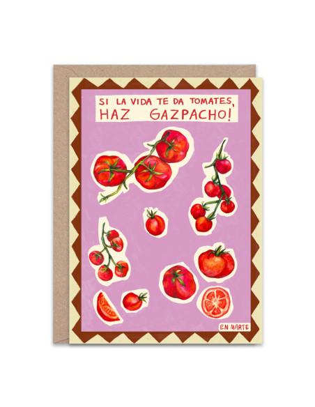 Gazpacho Greetings Card By En Marte