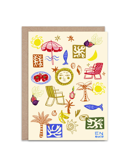 Mediterraneo Greetings Card By En Marte