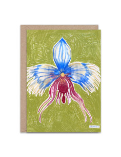 Orquídea Greetings Card By En Marte