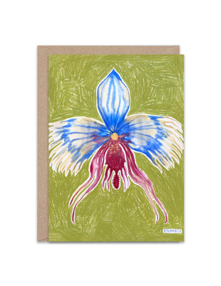 Orquídea Greetings Card By En Marte