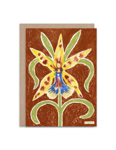 Orquídea Greetings Card By En Marte