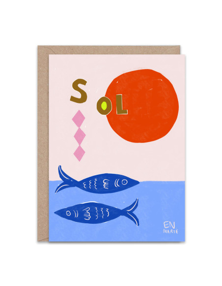 Sol Greetings Card By En Marte