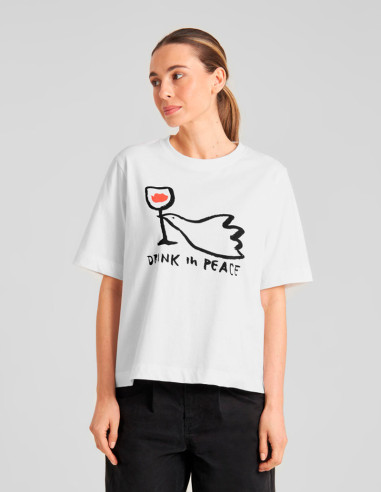 Dedicated T-shirt Drink In Peace White