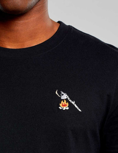 Dedicated T-shirt Hot Coffee Emb Black
