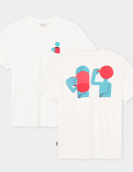 Dedicated T-shirt Smile Cup Off-White
