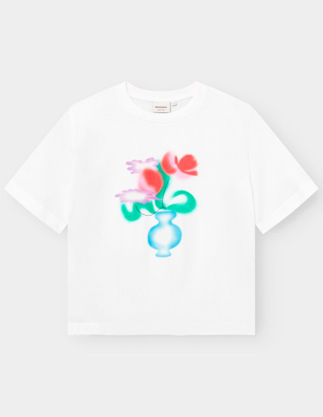 Dedicated Camiseta Spray Flowers White