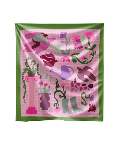 Pañuelo Mediano Birds in my Garden by The Hands