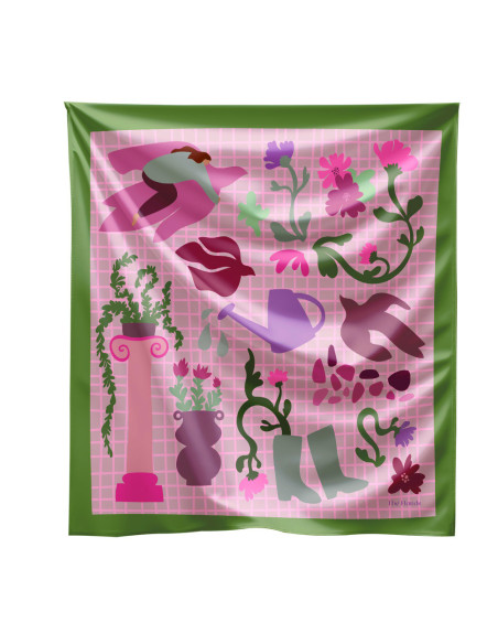 Pañuelo Mediano Birds in my Garden by The Hands