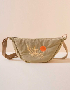 Nylon Sling Bag in Eucalyptus