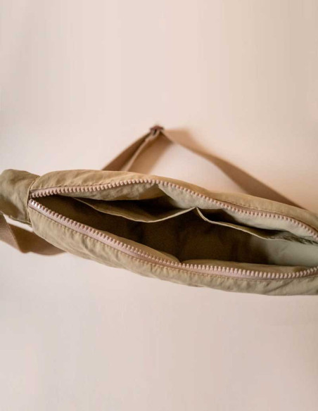 Nylon Sling Bag in Eucalyptus