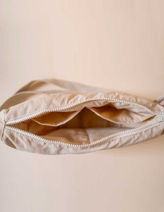 Nylon Sling Bag in Stone 2