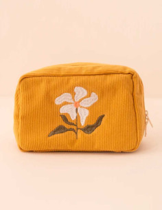 Corduroy Makeup Bag in Marigold