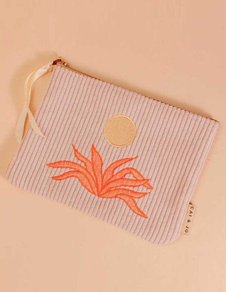 Corduroy Pouch in Pale Pink
